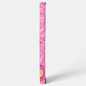 Pink daisy pattern - large samsung galaxy hülle (Linke Seite)