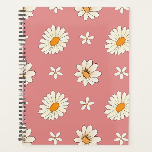 Pink Daisy Pattern Planer (Vorderseite)