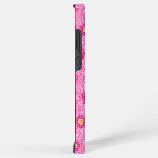 Pink daisy pattern  samsung galaxy hülle (Rechte Seite)