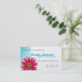 Pink Daisy Personal Visitenkarte (Stehend Vorderseite)