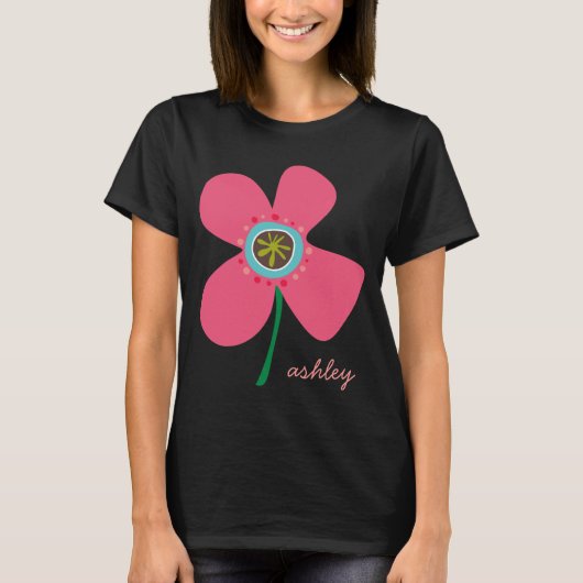 Pink Daisy Pop Whimsical & Niedlich Summer Blume T-Shirt (Vorderseite)