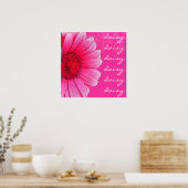 Pink Daisy Poster (Küche)