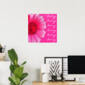 Pink Daisy Poster (Heimbüro)