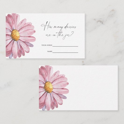 Pink Daisy - Raten Sie mal, wie viele Gänse spiele Begleitkarte (Vorne/Hinten)