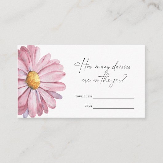 Pink Daisy - Raten Sie mal, wie viele Gänse spiele Begleitkarte (Vorderseite)