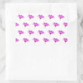 Pink Daisy Rechteckiger Aufkleber (Tasche)