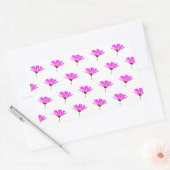 Pink Daisy Rechteckiger Aufkleber (Umschlag)