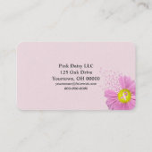 Pink Daisy Ribbons Visitenkarte (Rückseite)