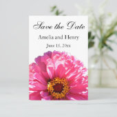 Pink Daisy - Save the Date (Stehend Vorderseite)