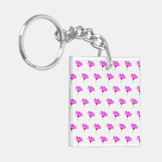 Pink Daisy Schlüsselanhänger (Vorderseite links)