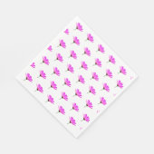 Pink Daisy Serviette (Ecke)