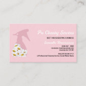 Pink Daisy Spray Flaschen Reinigung Service Garten Visitenkarte (Vorderseite)
