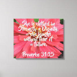 Pink Daisy Sprichwörter 31:25 auf Leinwand