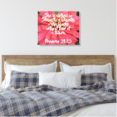 Pink Daisy Sprichwörter 31:25 auf Leinwand (Insitu (Schlafzimmer))