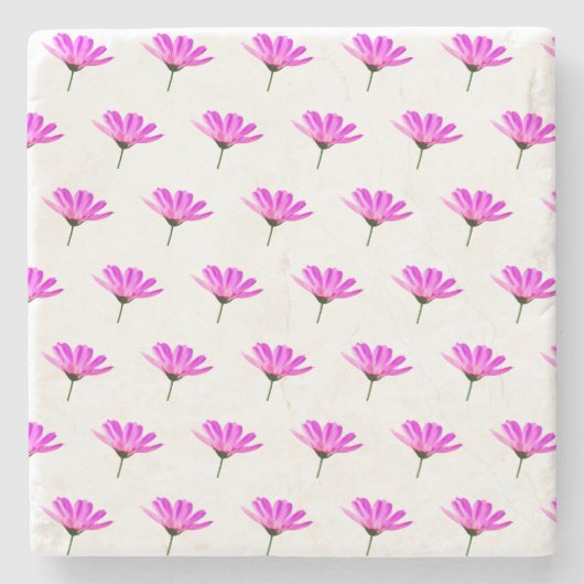 Pink Daisy Steinuntersetzer (Vorderseite)