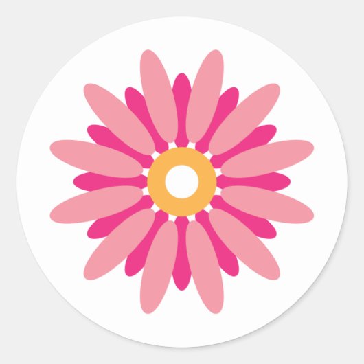 Pink Daisy Sticker (Vorderseite)