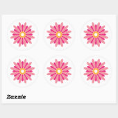 Pink Daisy Sticker (Blatt)
