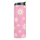 Pink Daisy Thermal Tumbler Thermosbecher (Nach links gedreht)