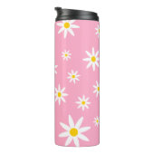Pink Daisy Thermal Tumbler Thermosbecher (Nach rechts gedreht)