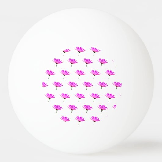 Pink Daisy Tischtennisball (Vorderseite)