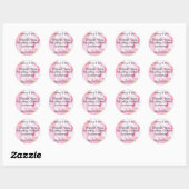 Pink Daisy Vielen Dank, Bridesmaid Sticker (Blatt)