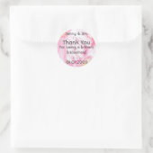 Pink Daisy Vielen Dank, Bridesmaid Sticker (Tasche)