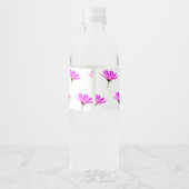 Pink Daisy Wasserflaschenetikett (Rückseite)