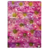 Pink Daisy Weave Klemmbrett (Rückseite)
