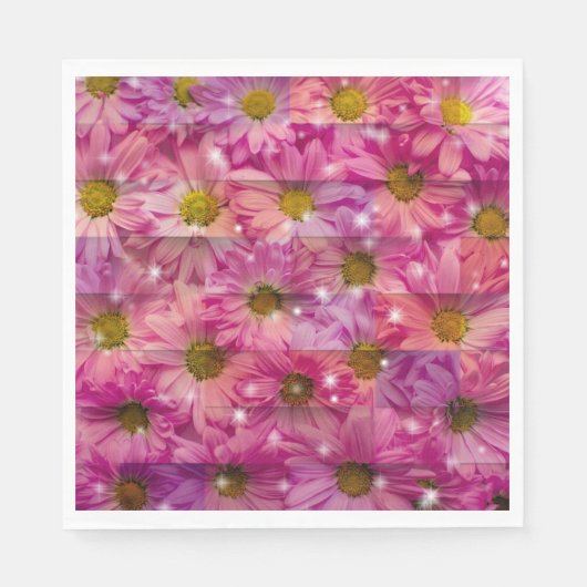 Pink Daisy Weave Serviette (Vorderseite)