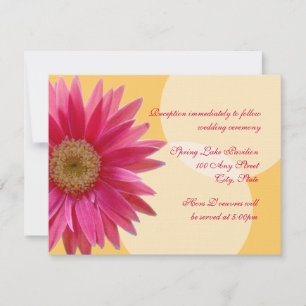 Pink Daisy Wedding Einladung
