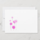 Pink Daisy Wedding Einladung (Rückseite)