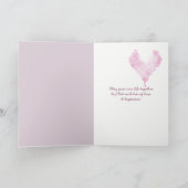 Pink Daisy Wedding Gratulation Karte (Innenseite)