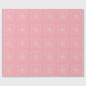 Pink Daisy Wild One 1. Geburtstag  Geschenkpapier (Flach)