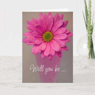Pink Daisy wirst du meine Bridesmaid sein? Einladung