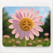 Pink Daisy with Teardrops Mousepad (Vorne)