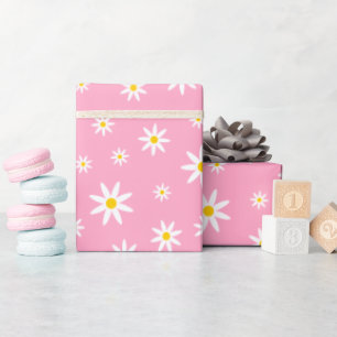 Pink Daisy Wrapping Paper Geschenkpapier