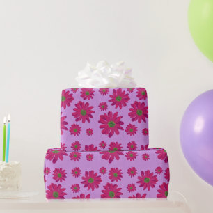 Pink Daisy Wrapping Paper Geschenkpapier