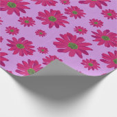 Pink Daisy Wrapping Paper Geschenkpapier (Ecke)