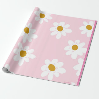 Pink Daisy Wrapping Paper Geschenkpapier