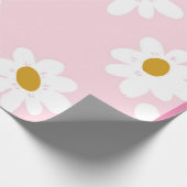 Pink Daisy Wrapping Paper Geschenkpapier (Ecke)