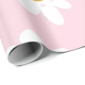 Pink Daisy Wrapping Paper Geschenkpapier (Rolleneckpunkt)