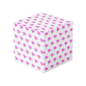 Pink Daisy Würfel (Rückseite Schrägansicht)