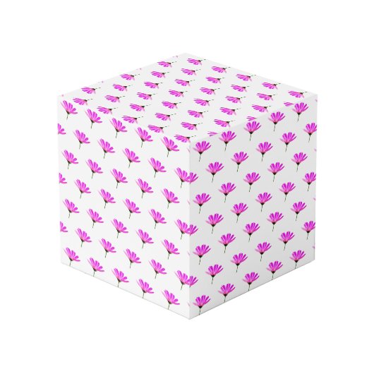 Pink Daisy Würfel (Rückseite Schrägansicht)