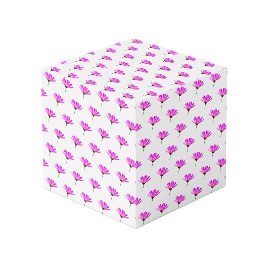 Pink Daisy Würfel (Vorderseite Schrägansicht)