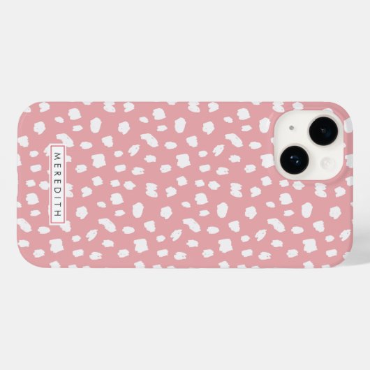 Pink Dalmatiner Druckname Fall Mate iPhone Fall Case-Mate iPhone Hülle (Rückseite (Horizontal))