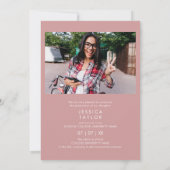 Pink damals und jetzt 3 Foto Abschluss Ankündigung (Rückseite)