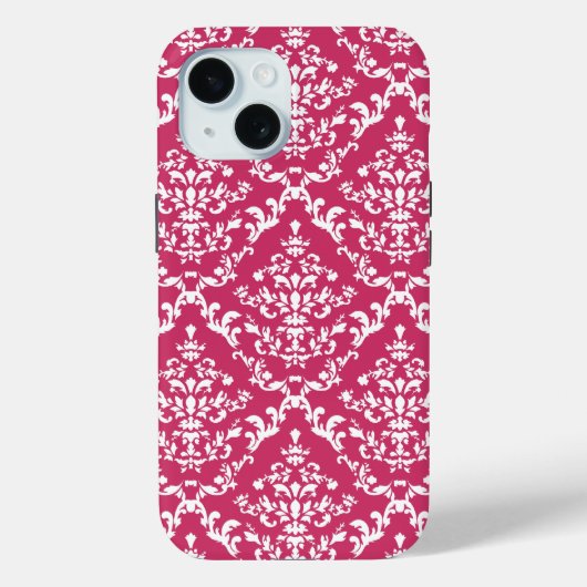 Pink Damask #1 bei VictoriaShaylee Case-Mate iPhone Hülle (Rückseite)