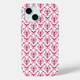 Pink Damask #2 bei VictoriaShaylee iPhone 15 Hülle