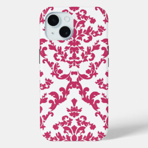 Pink Damask #6 bei VictoriaShaylee iPhone 15 Hülle