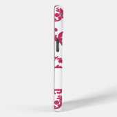 Pink Damask #6 mit Monogramm bei VictoriaShaylee Case-Mate iPhone Hülle (Rückseite / Rechts)